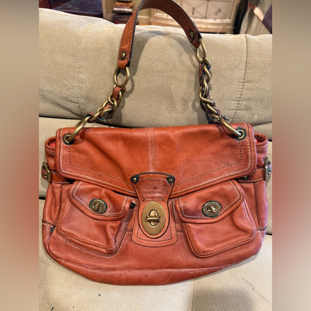 Coach 65th Anniversary Legacy Leigh Pocket Flap Satchel Bag